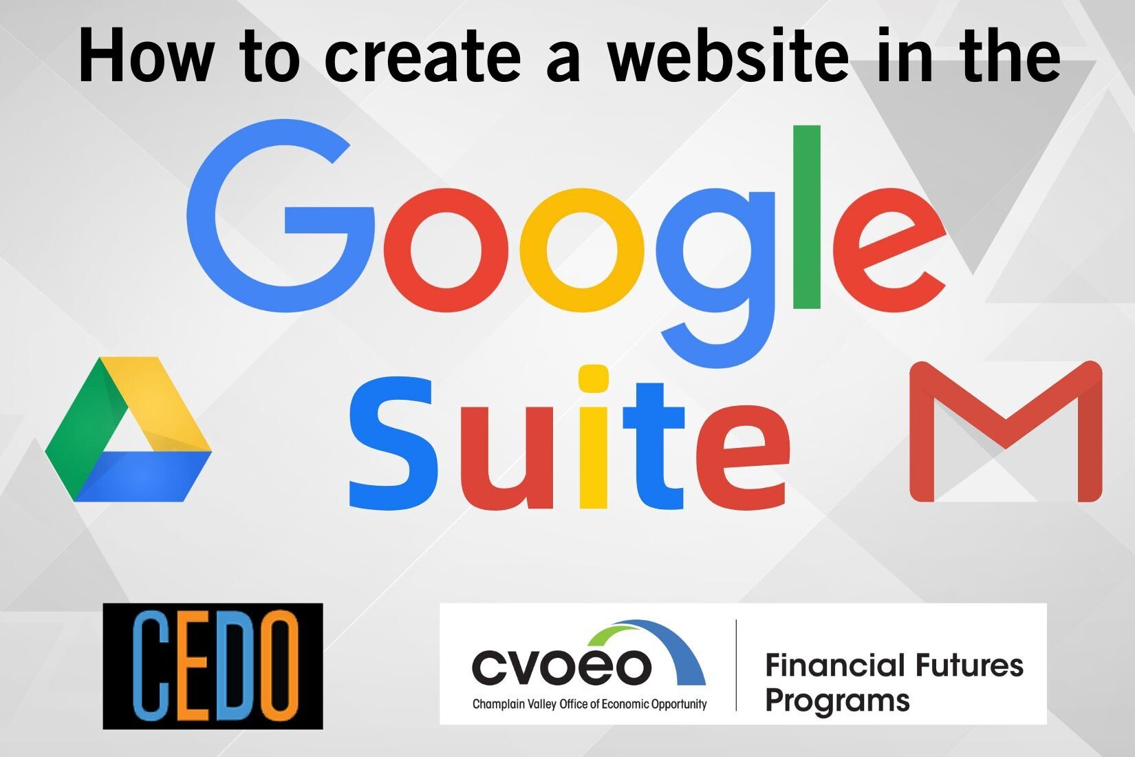 How to Create a site in the Google Suite (for Business Owners) — CVOEO